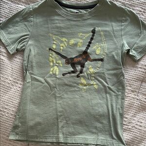 Kids Green Spider Monkey Graphic T-Shirt